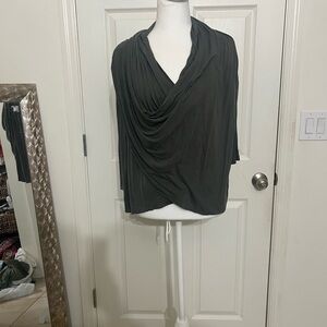 Chelsea & Violet dark green  Drape Blouse
